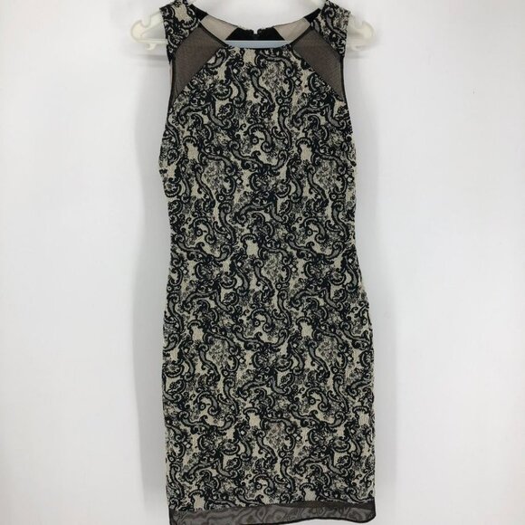 alice + olivia Thalia Sleeveless Dress Black and White Paisley - Picture 2 of 10
